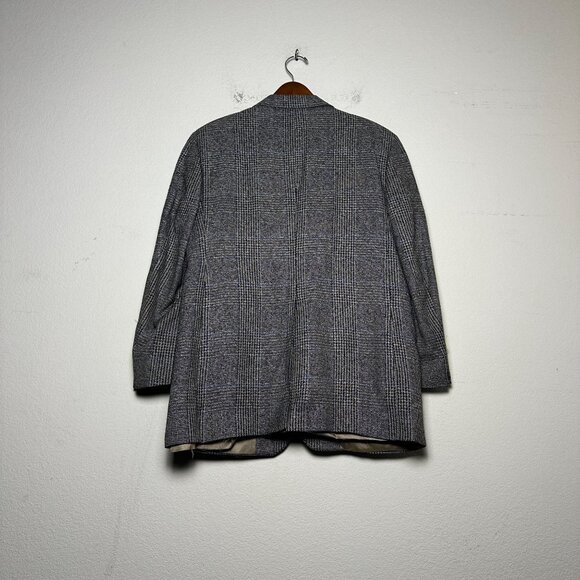 VTG Bill Blass Sport Coat Jacket Casual Men 40R Glen Check Pattern Wool 90s Prep - Picture 2 of 15